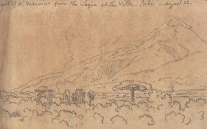 Parte del Monte Vesubio desde la Logia en la Villa, Portici, 22 de agosto